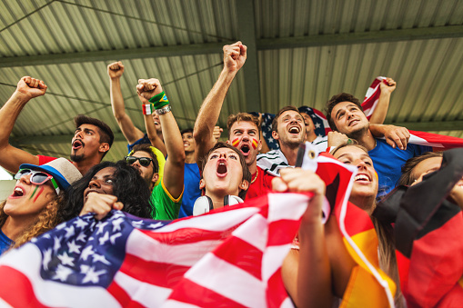 Soccers fan supporting their national teams