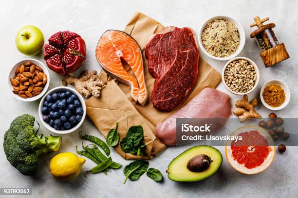 균형 잡힌 건강 한 유기 음식을 먹는 선택 특정 단백질 방지 암 등 청소 음식 재료에 대한 스톡 사진 및 기타 이미지 - 음식 재료, 건강한 식생활, 음식