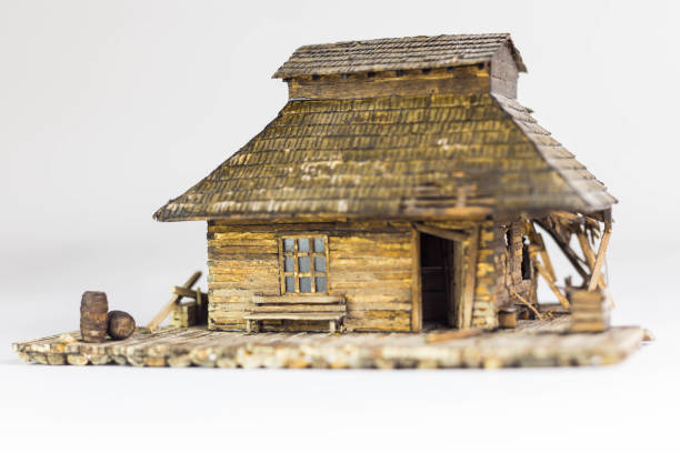 istock Western ghost town railway station made of matchsticks 931193704