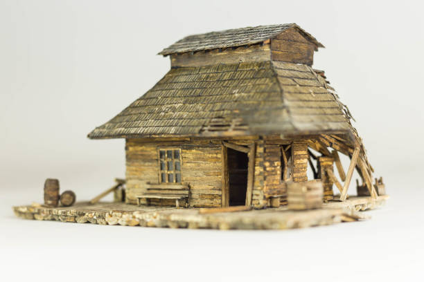 istock Western ghost town railway station made of matchsticks 931193708