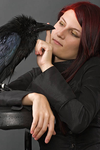 istock woman with raven 93119791