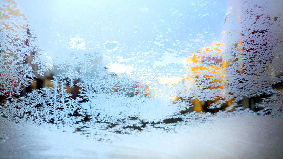 Frozen car window