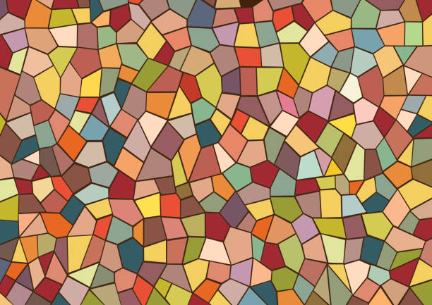 Colorful mosaic card Vector illustration with colorful mosaic stained glass stock illustrations