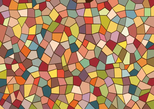 Vector illustration of Colorful mosaic card