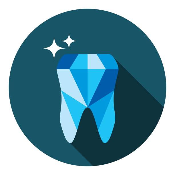 ikona symbolu zęba. ilustracja wektorowa - sapphire blue diamond jewel stock illustrations
