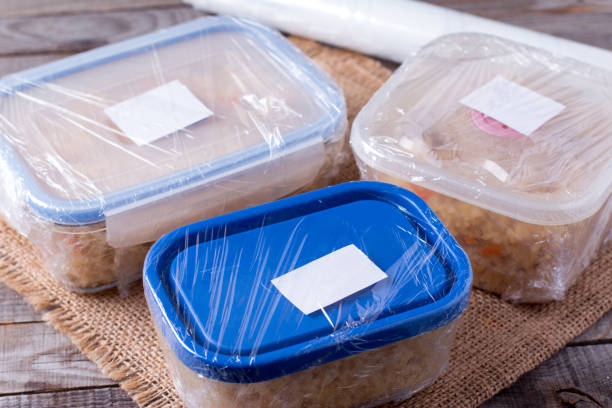 istock Meal prep in containers to be frozen for later use. 931209660
