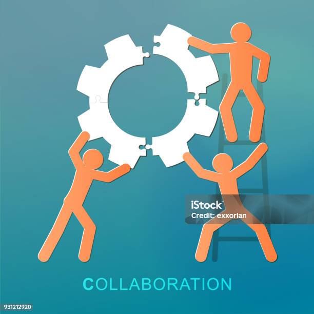 Teamwork Spirit Stock Illustration - Download Image Now - Building - Activity, Strength, Togetherness