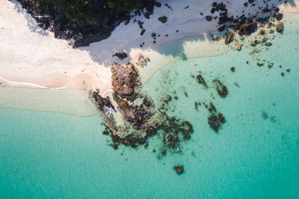istock aerial drone flight over beautiful beach in thailand, koh samui 931213486