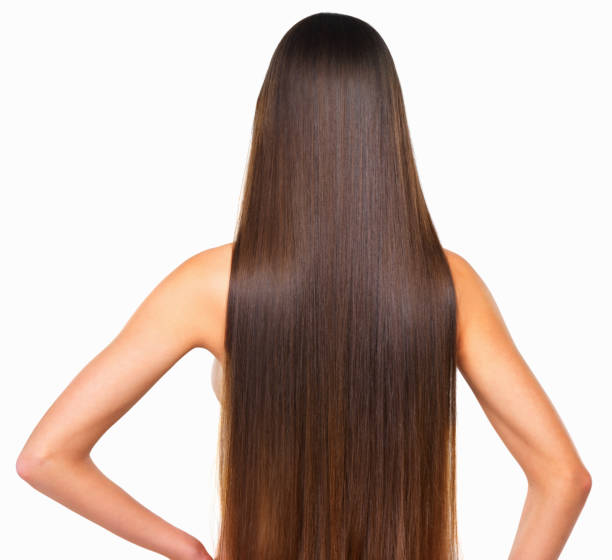 haar-ziele - women long hair rear view beauty stock-fotos und bilder