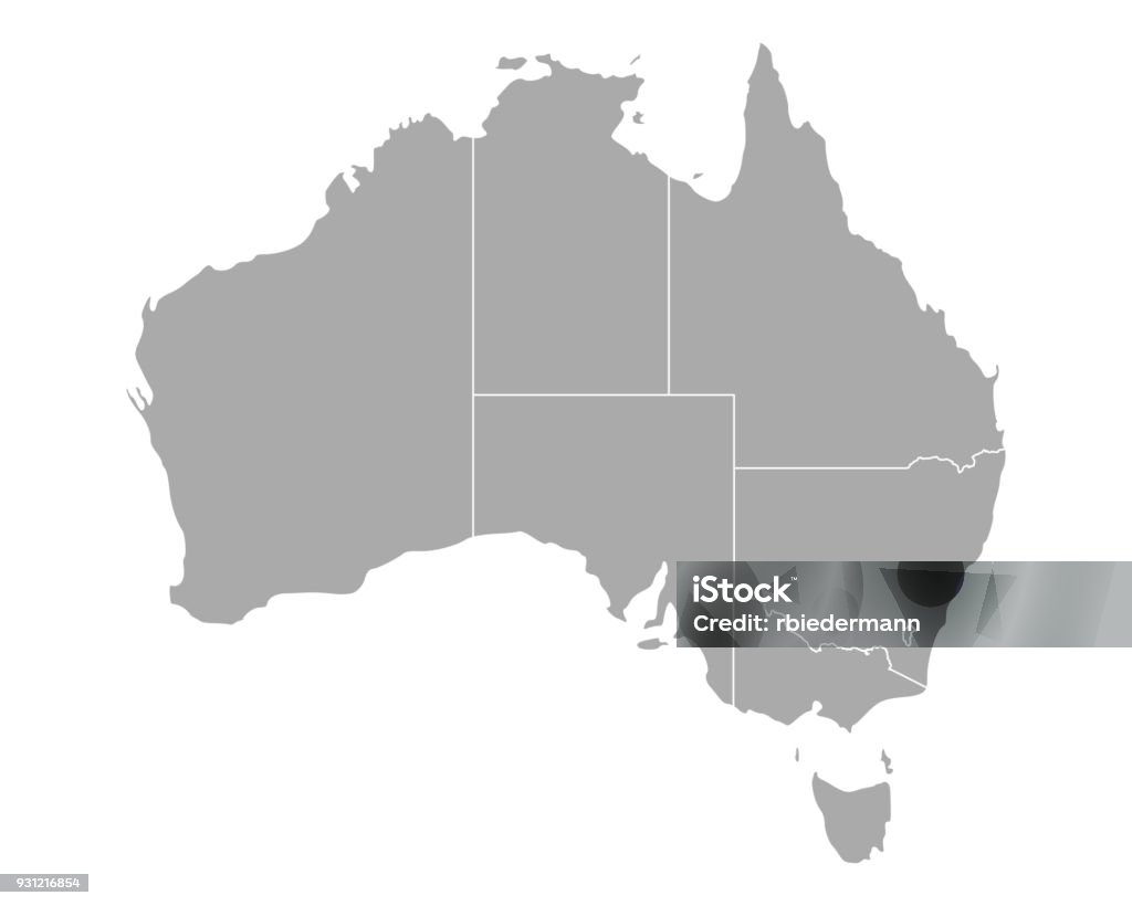 Map of Australia Australia stock vector