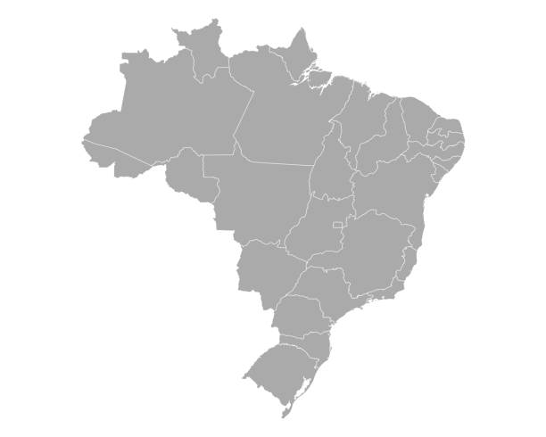 맵 브라질 - brazil stock illustrations