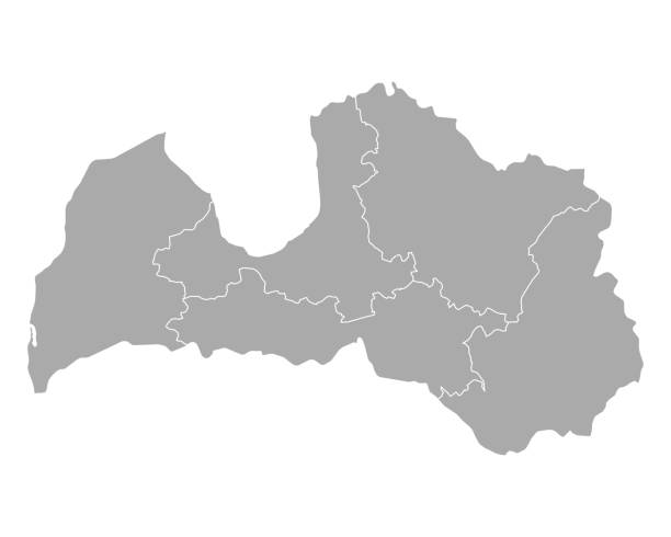 Map of Latvia Map of Latvia latvia stock illustrations