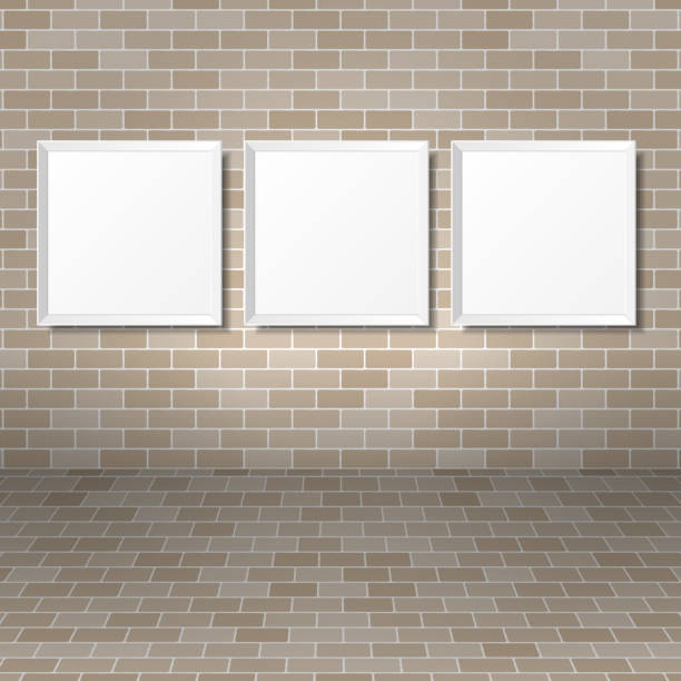 istock Concept of a brick wall with a place for your text. Space for advertising. Vector illustration 931217542
