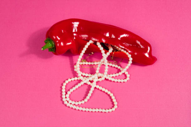 Red pepper and jewelry.