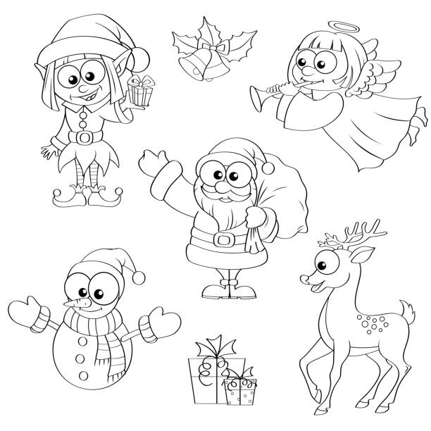 1,100+ Elf Coloring Page Stock Illustrations, Royalty-Free Vector ...