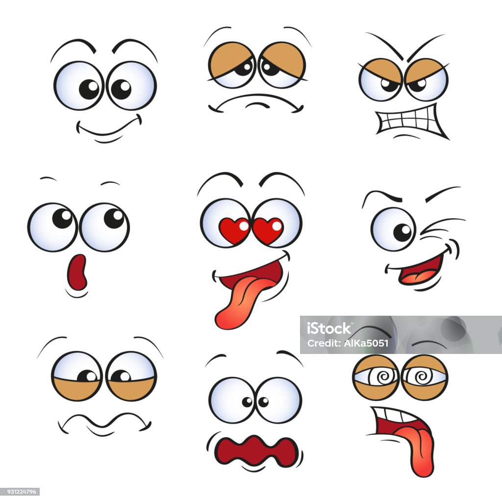 Ilustración de Cute Dibujos Animados De Caras Con Diferentes Emociones Emoticonos y más Vectores Libres de Derechos de Boca - iStock Ilustración de Cute Dibujos Animados De Caras Con Diferentes Emociones Emoticonos y más Vectores Libres de Derechos de Boca - iStock