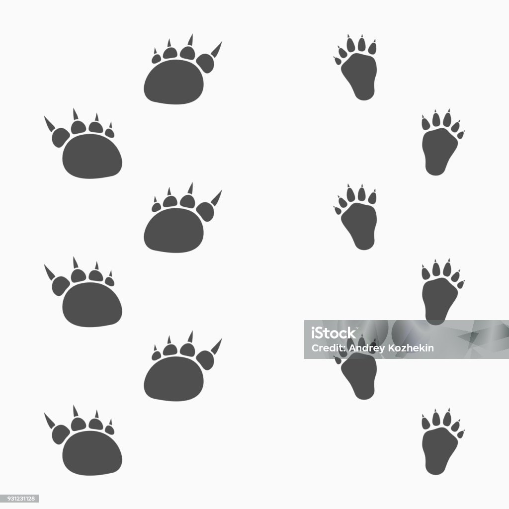 Animals footprints isolated on light background. Animals footprints isolated on light background. Vector illustration. Abstract stock vector