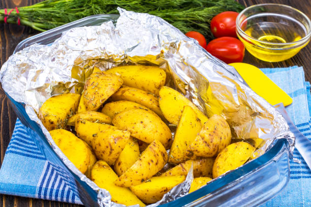istock Potato slices for baking in the oven 931236892