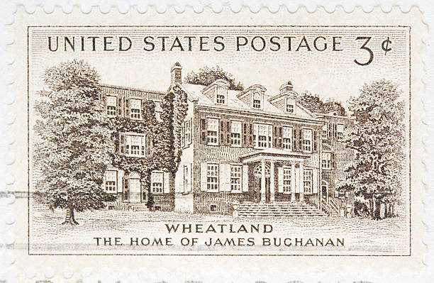 istock Vintage 1954 US Postage Stamp Wheatland James buchanan 93124653