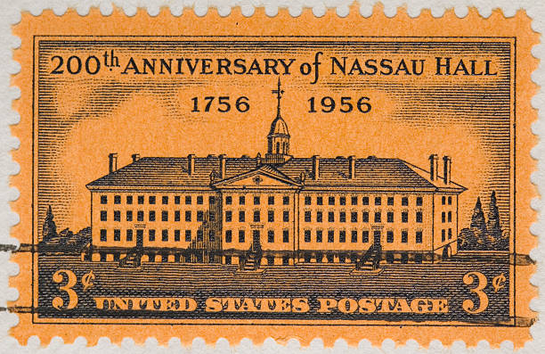 istock Vintage 1956 Stamp Nassau Hall 93124666