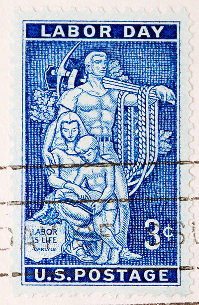istock Vintage 1956 US Postage Stamp Labor Day 93124668