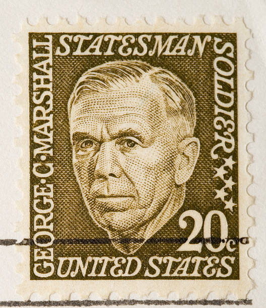 istock Vintage US Stamp 1967 George C Marshall 93124681