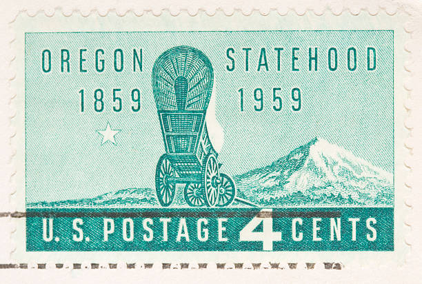 istock Vintage 1959 Oregon Statehood Stamp 93124710