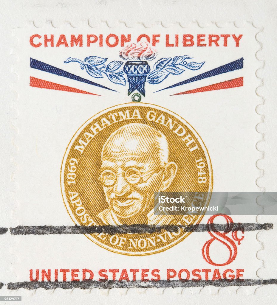 Vintage 1960 Stempel Mahatma Gandhi - Lizenzfrei Mahatma Gandhi Stock-Foto