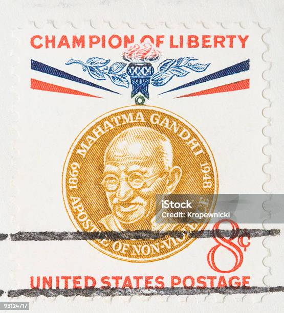 Vintage 1960 Stempel Mahatma Gandhi Stockfoto und mehr Bilder von Mahatma Gandhi - Mahatma Gandhi, Blau, Briefmarke