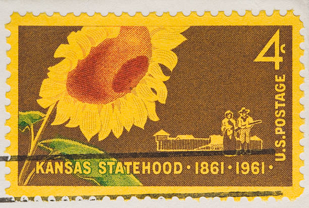 istock Vintage 1961 Stamp Kansas Statehood 93124724