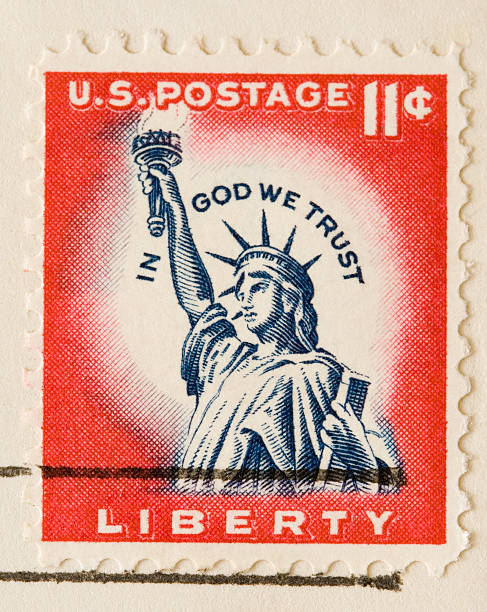 istock Vintage 1961 Statue of Liberty Stamp 93124732