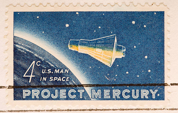 istock Vintage 1962 Project Mercury Stamp 93124753