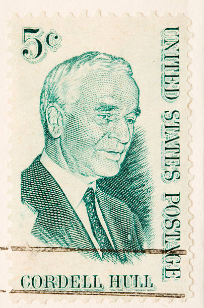 istock Vintage 1965 cordell Hull Postage Stamp 93124775