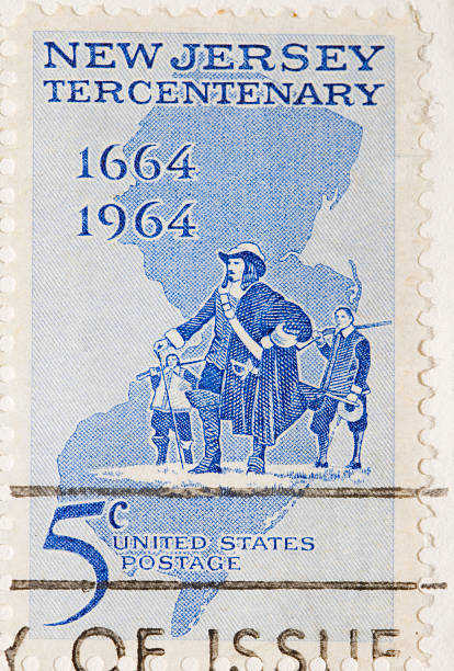 istock Vintage 1964 New Jersey Stamp 93124780