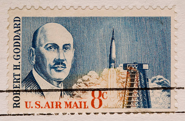 istock Vintage 1968 Rbert Goddard Stamp 93124877