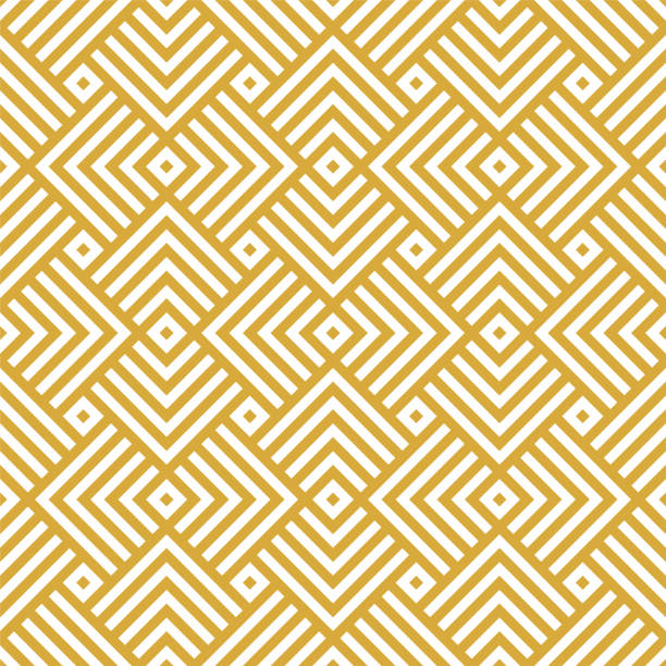 ilustrações de stock, clip art, desenhos animados e ícones de vector golden background. seamless geometric pattern - wallpaper wallpaper pattern striped old