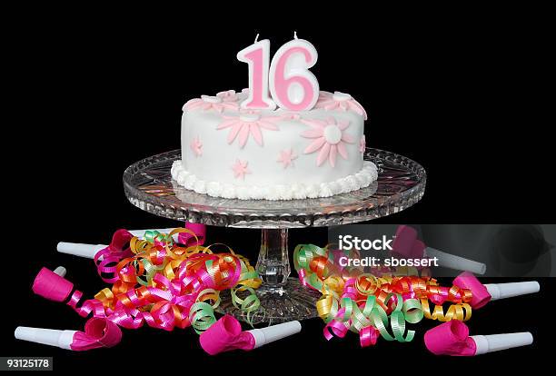 Sweet Sixteen Cake Stock Photo - Download Image Now - Anniversary, Baked, Birthday