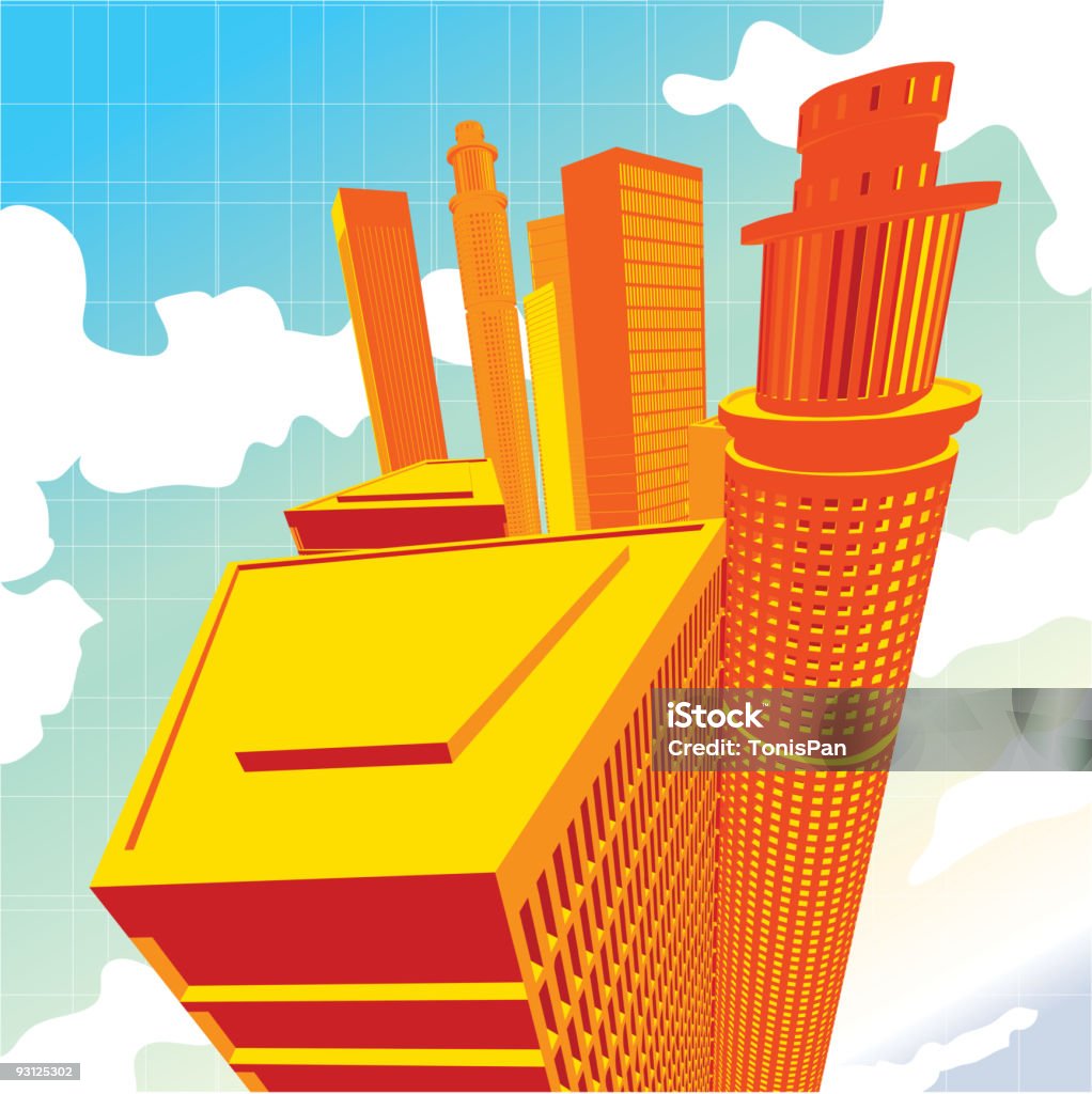 Vector Center Block Vector Building Block Stock Illustration - Download Image Now ...