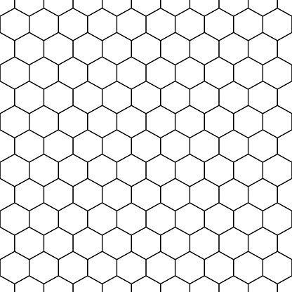 Seamless hexagonal pattern - vector geometric creative background.