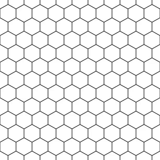 Vector illustration of Seamless hexagonal pattern - vector geometric background