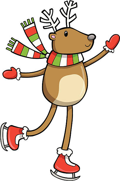 Holiday Reindeer Vector vector art illustration