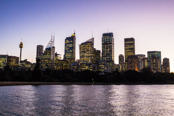 istock Sydney cityscape view during dusk 931256508