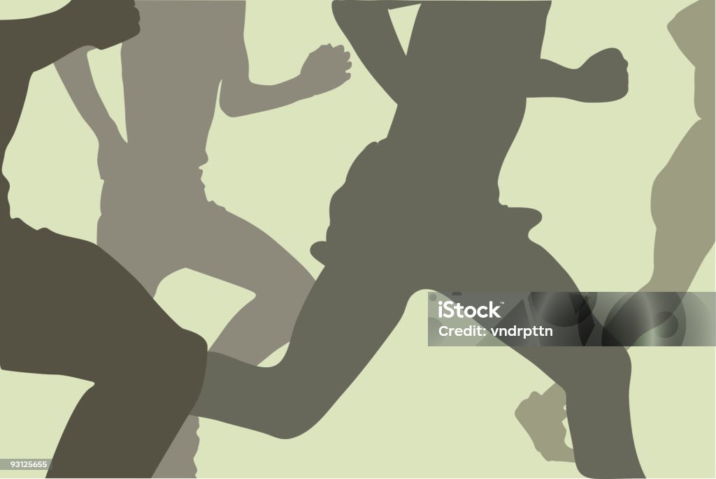 Runners  Color Image stock vector