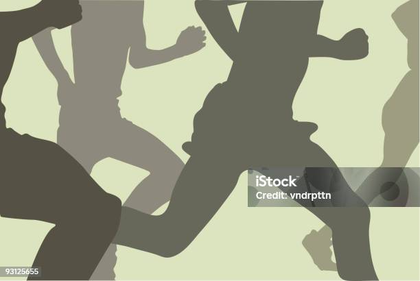 Runners Stock Illustration - Download Image Now - Color Image, Competition, Cross-Country Running