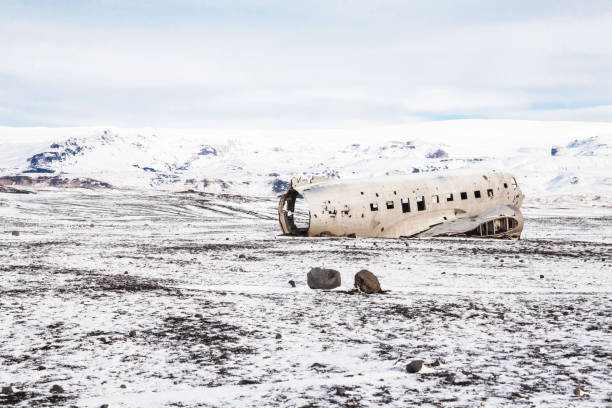 istock Solheimasandur the plane wreck view during winter snow 931258050