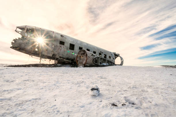 istock Solheimasandur the plane wreck view during winter snow 931258130