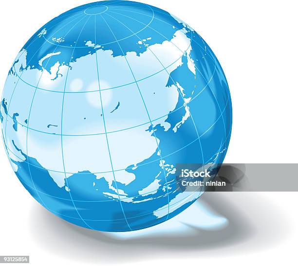 Mundo China - Arte vetorial de stock e mais imagens de Azul - Azul, Cartografia, China