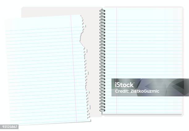 Notebook Ripping Inamges Ripped Notebook Stock Illustration - Download Image Now - Spiral ...