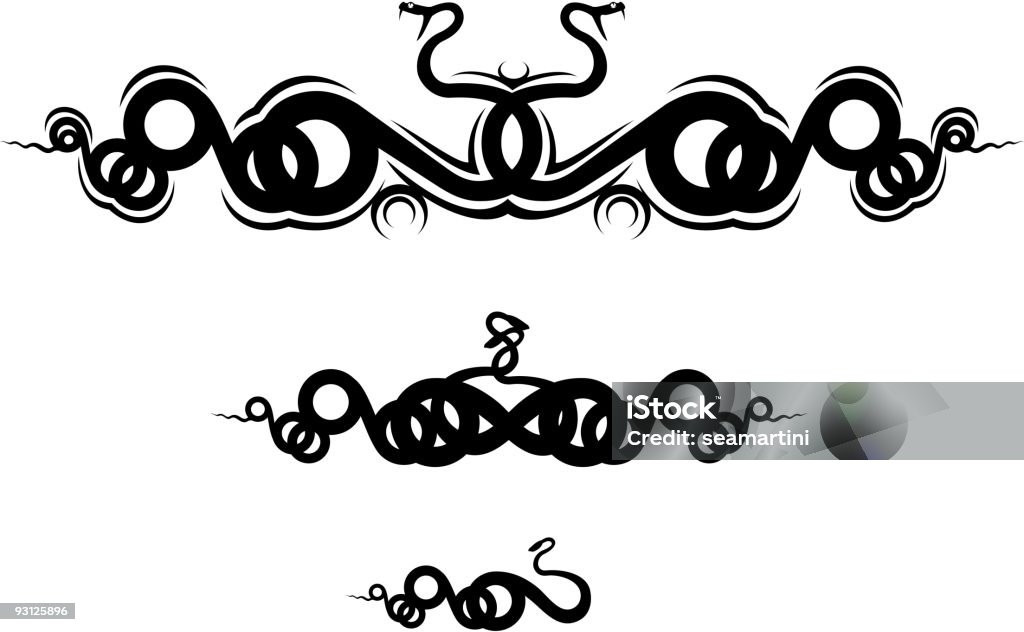 Snakes decoración - arte vectorial de Serpiente libre de derechos