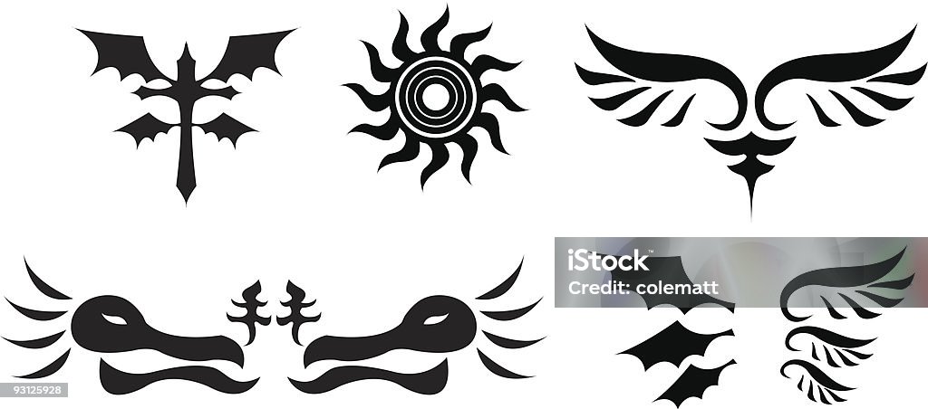 Tatouages - clipart vectoriel de Afrique libre de droits